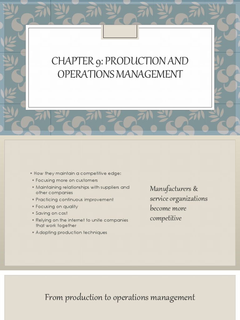 Understanding business nickels chapter 9 pdf operations management