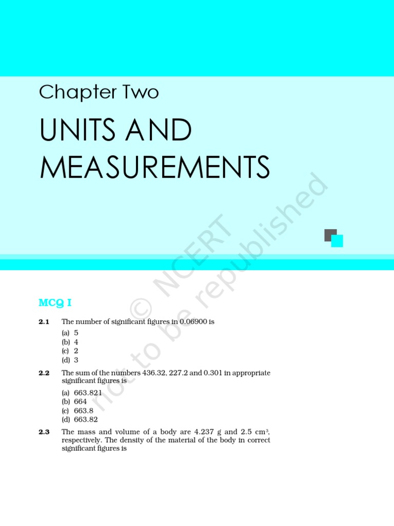 Units and Measurements: Chapter Two | PDF | Mass | Astronomical Unit