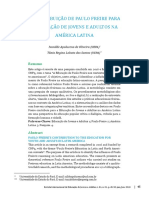 OLIVEIRA - As Contribuições de PF Para a Ed. de Jovens e Adultos