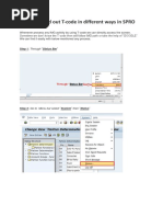 How To Find Tcode For SPRO IMG Path