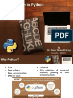 Introduction To Python: by Dr. Tamer Ahmed Farrag