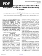 Analysis and Design of Computerized Production Management System For Garment Manufacturing Company IJERTV3IS030140