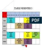 Timetable Semester 5