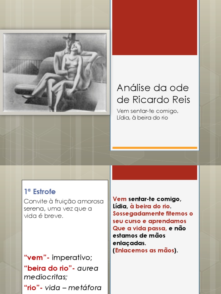 Vem Sentar Te Comigo Lídia à Beira Do Rio Analise