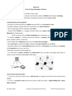 Week # 04 Network Types, Topologies, & Devices 1) Network Types