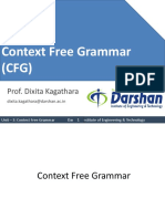 Unit - 4 Pushdown Automata: Unit - 3 Context Free Grammar (CFG)