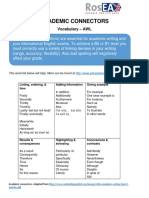 Academic Connectors: Vocabulary - Awl