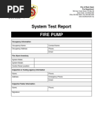 System Test Report - Fire Pump