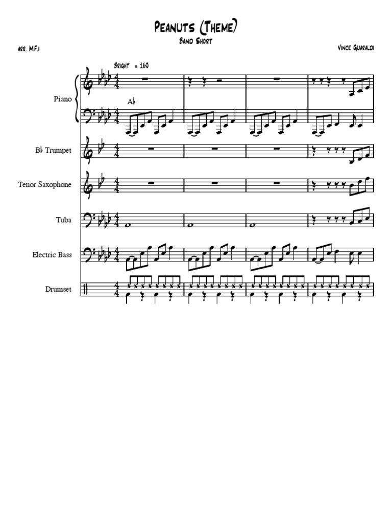 Peanuts (Theme) PDF Jazz Music Entertainment (General)