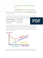 Fórmula Del Modelo de Tamaño Económico de Pedido