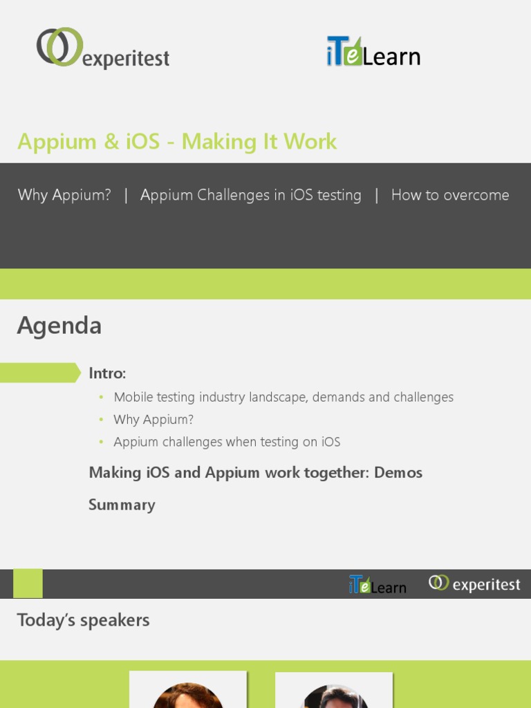 Appium iOS Testing Solutions | PDF | Mobile App | Ios
