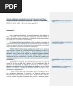 Análise dos modelos de hotelaria  hospitalar 