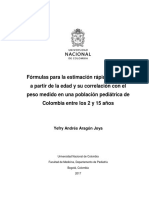 Fórmulas para La Estimación Rápida Del Peso A Partir de La Edad PDF