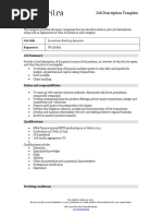 Job Description Template: Job Title Reports To Job Summary