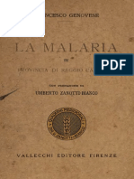 Francesco Genovese, La malaria in provincia di Reggio Calabria, 1924