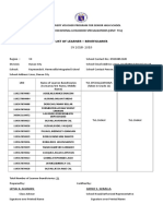 List of Learner - Beneficiaries