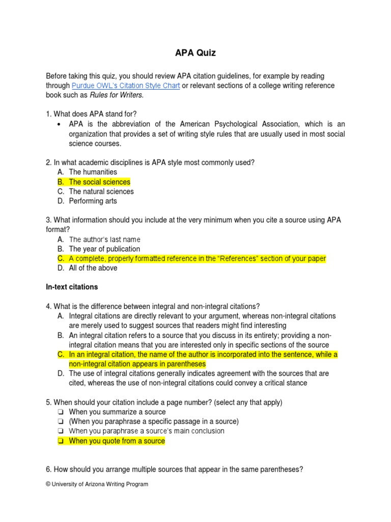 Apa quiz purdue owl s citation style chart pdf citation apa style