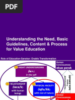 Understanding The Need, Basic Guidelines, Content & Process For Value Education