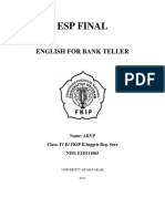 English For Bank Teller