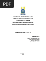 POLARIDADE DE MÓLECULAS