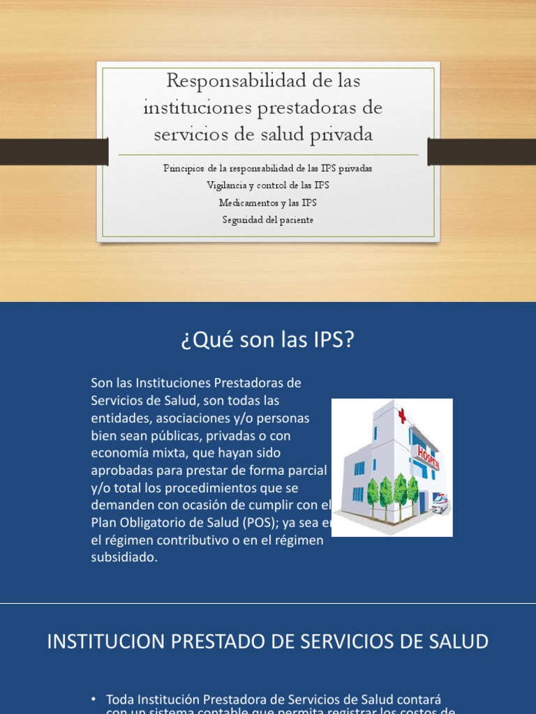 Responsabilidad de las IPS Privadas | PDF | Medicamentos con receta ...