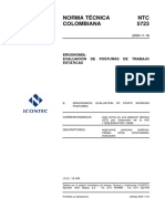 NTC 5723 Evaluacion de Posturas de Trabajos Estaticos PDF