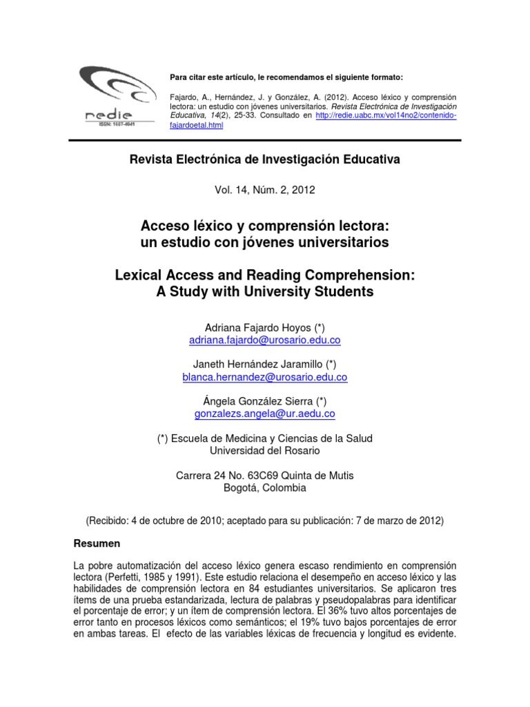 Comprension Lectora 3 | PDF | Lectura (proceso) | Palabra