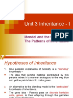 Unit 3 Inheritance - I: Mendel and The Gene Idea - The Patterns of Inheritance