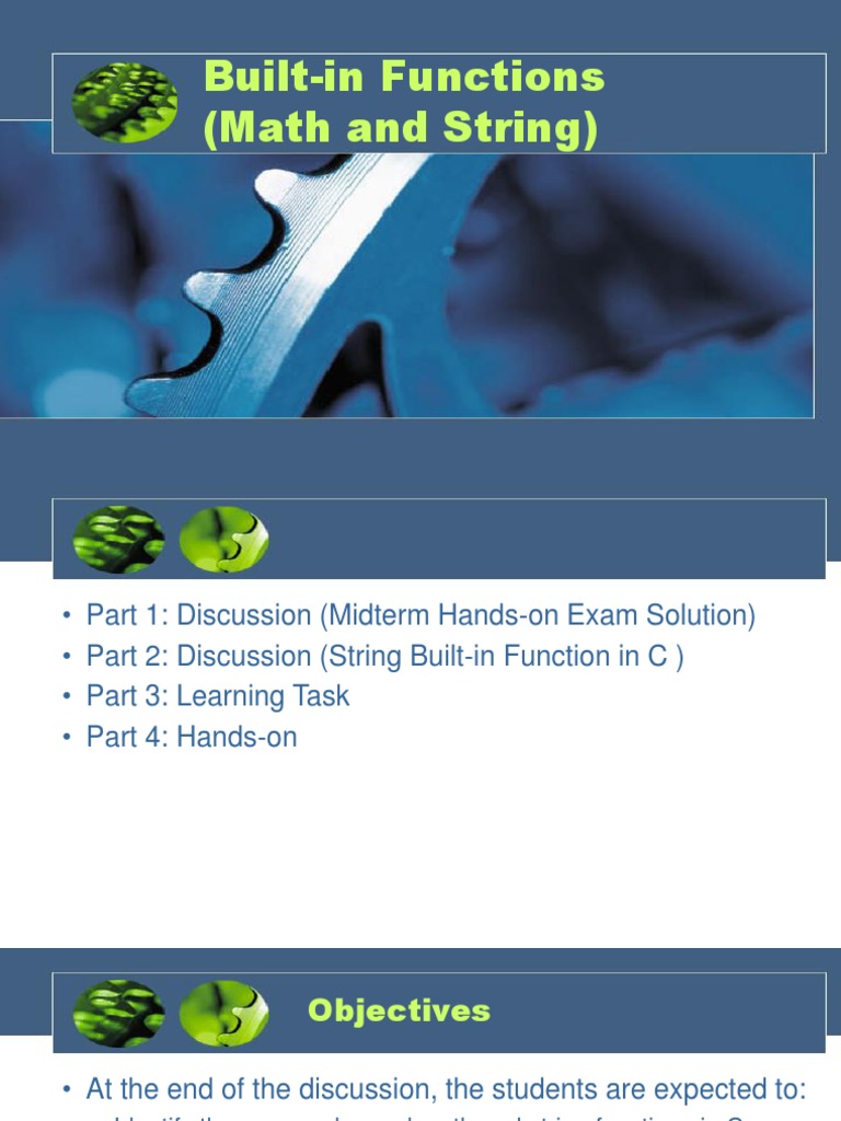Built in Functions | PDF | String (Computer Science) | Subroutine