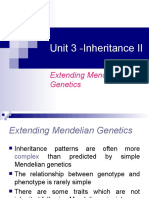 Inheritance II - Extending Mendelian Genetics