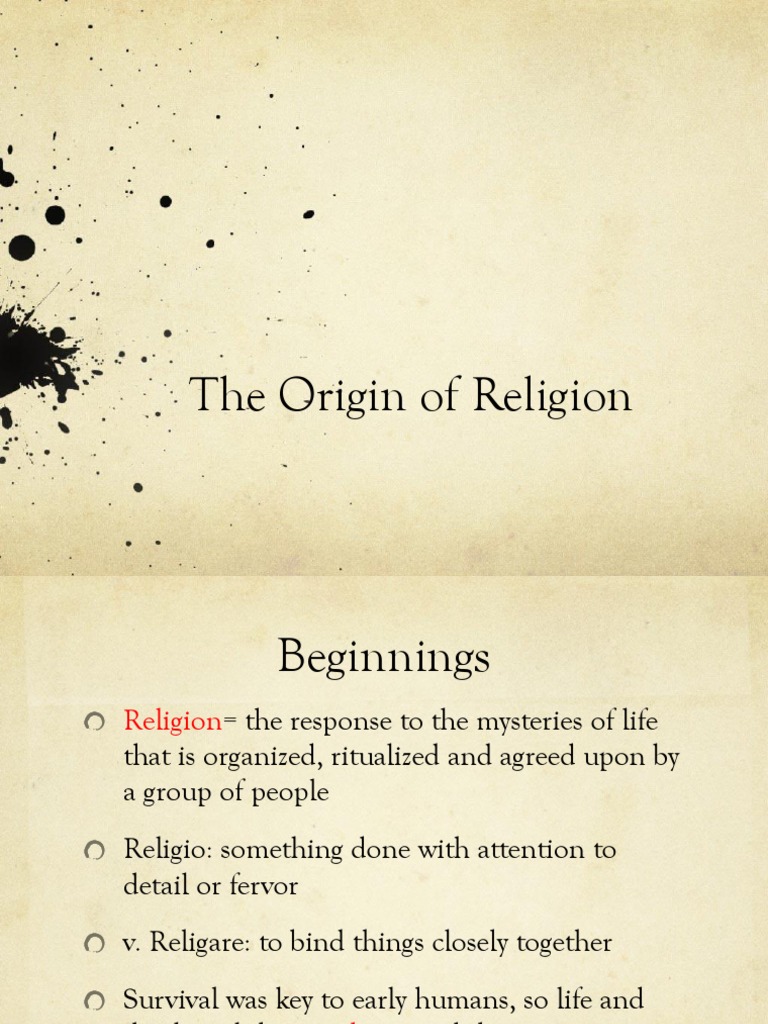 essay about the origin of religion