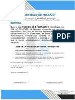 Certificado trabajo Ing. Yessica Aro Huanacuni Ludamen Peru E.I.R.L 2017