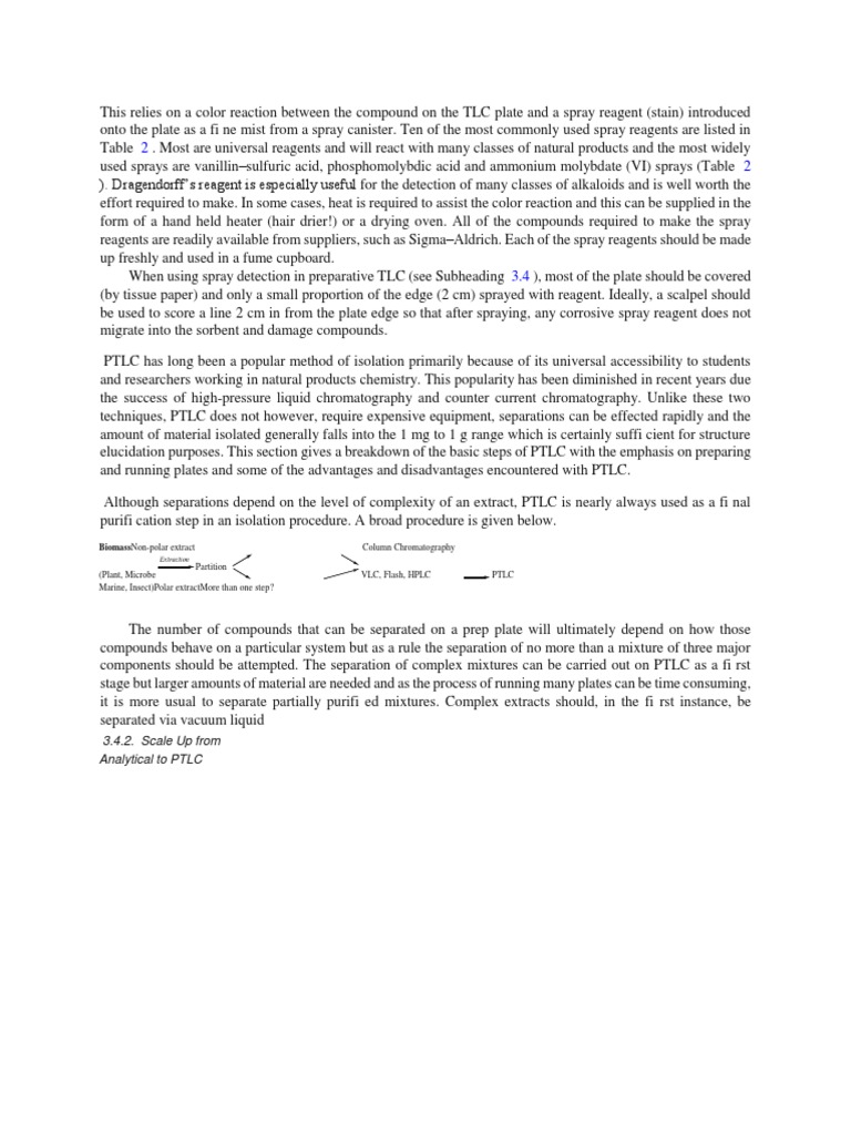 TLC Spray Reagents for Natural Product Detection PDF Chemical Process Engineering Laboratories