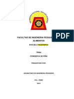 Conserva de piña: parámetros para su elaboración