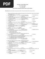 San Isidro National High School Looc Tomas Oppus S.Y. 2019-2020 Second Quarter Examination in English 9