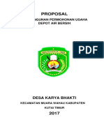 Proposal Usaha Depot Air Karya Bhakti