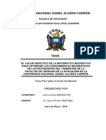 Universidad Nacional Daniel Alcides Carrión: Escuela de Postgrado Maestria en Docencia en El Nivel Superior