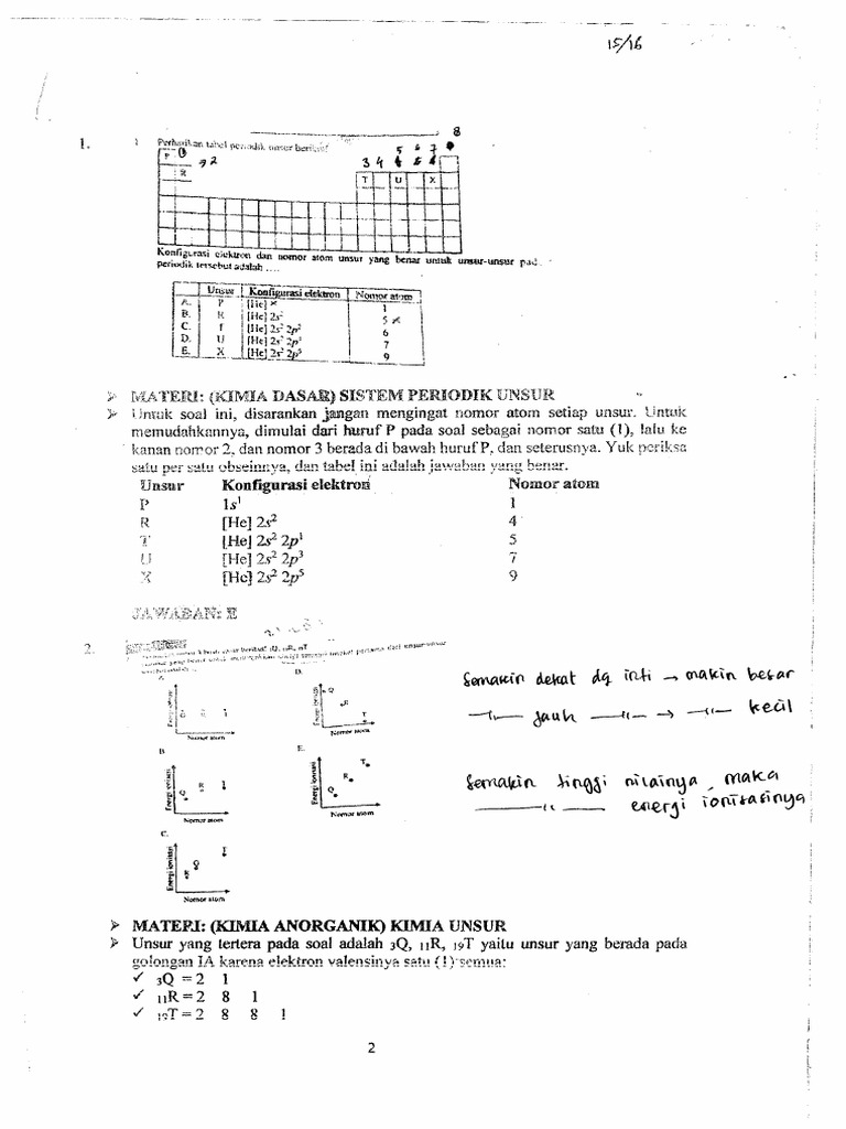 Contoh Soal Kimia Anorganik - Guru Paud