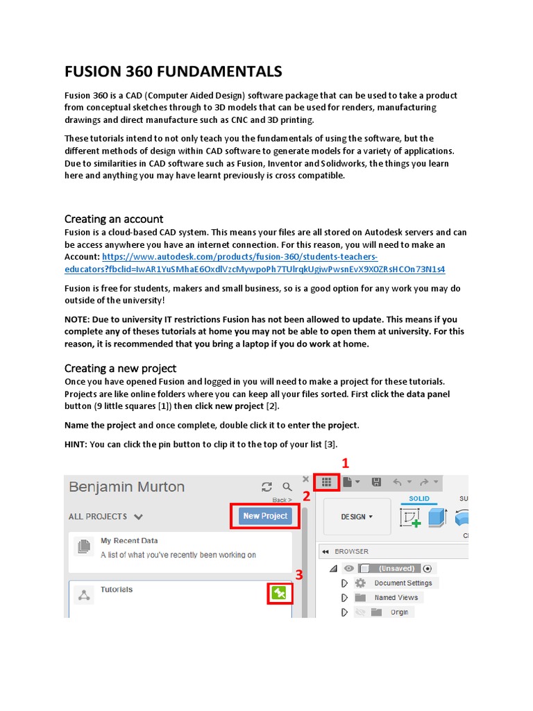 Fusion 360 Fundamentals Guide | PDF | Autodesk | 3 D Computer Graphics