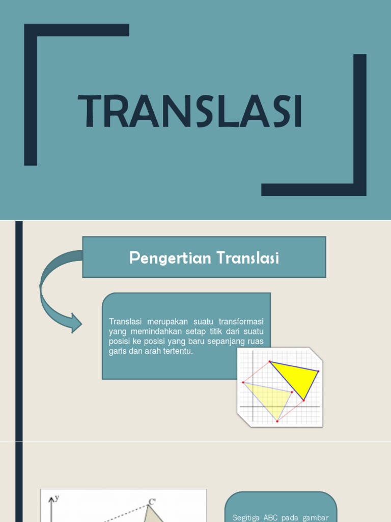 Pengertian dan Rumus Translasi Matematika | PDF