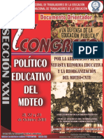 Documento Orientador I Congreso Politico Educativo Mdteo Cnte