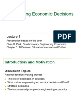 Engineering Economic Decisions Lecture 1 PDF