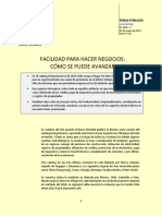 Facilidad para Hacer Negocios. Cómo Se Puede Avanzar