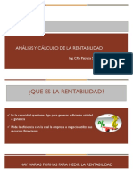 Analisis y Calculo de La Rentabilidad