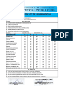 Check List de Herramientas