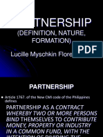 Partnership: (Definition, Nature, Formation) Lucille Myschkin Flores, MBA