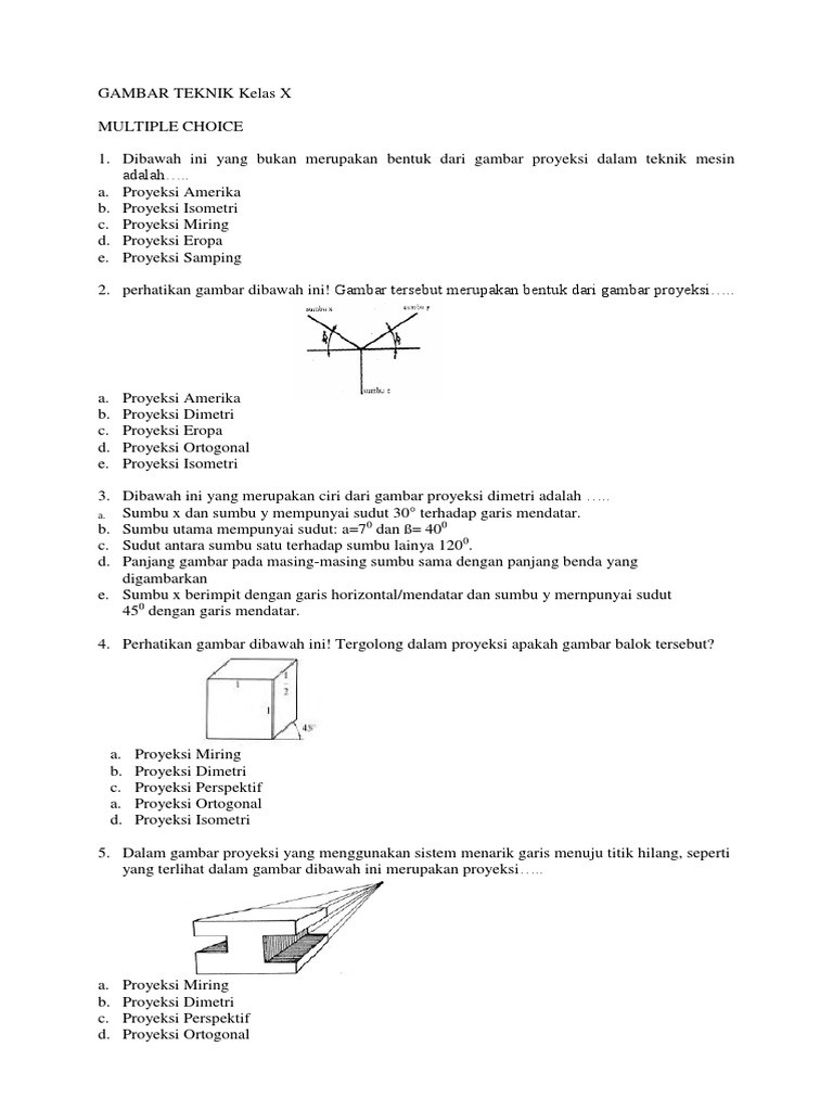 Soal Uas Gambar Teknik