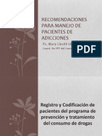 Registro ADICCIONES 2015