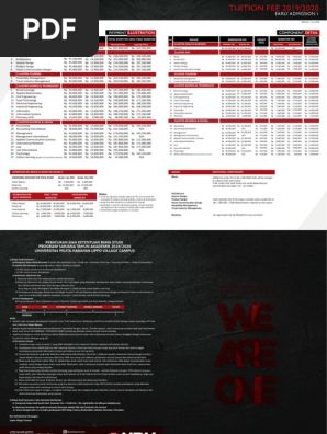 Tuition Fee Uph 2019 2020