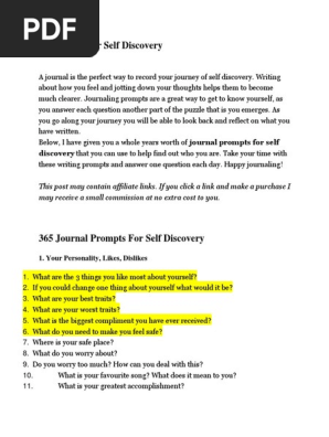 Journaling For Self Discovery | PDF | Anger | Emotions
